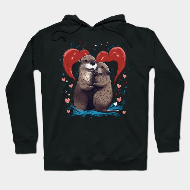 Otter Valentine Day Hoodie by JH Mart